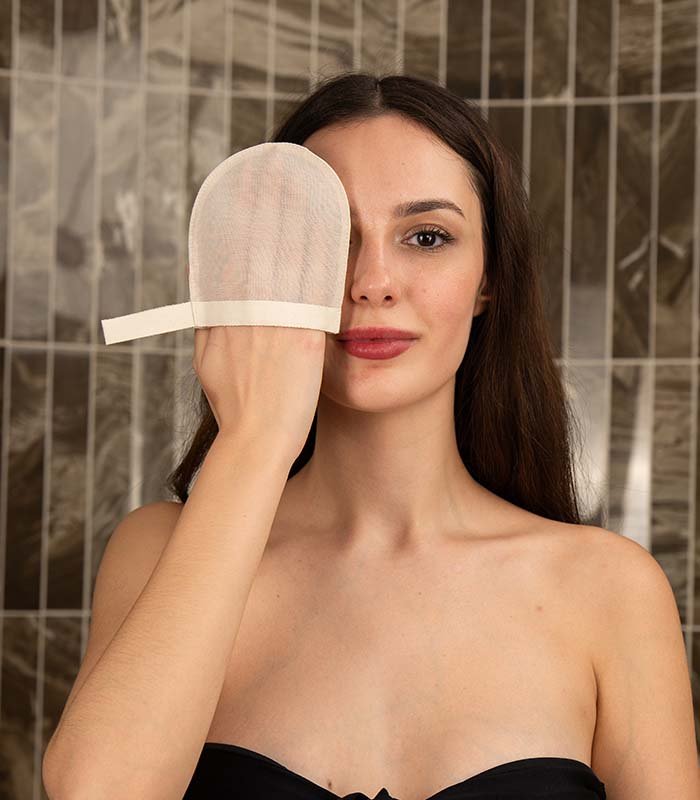 Silk Exfoliating Glove for Face — 100% Raw Turkish Cocoon Silk
