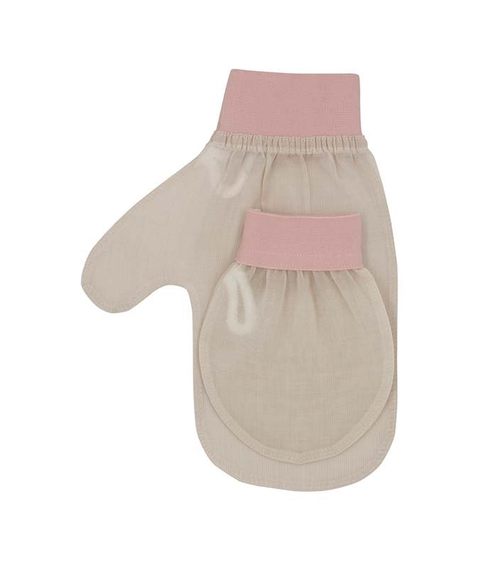 Raw Silk Body Exfoliating Mitt — Thumb Design