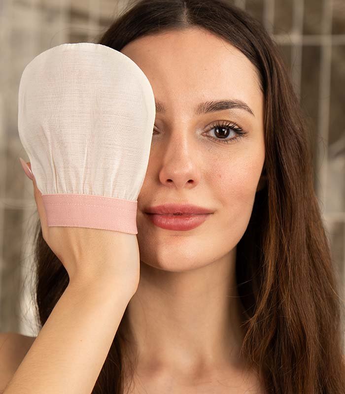 Raw Silk Face Exfoliating Glove — 100% Turkish Cocoon