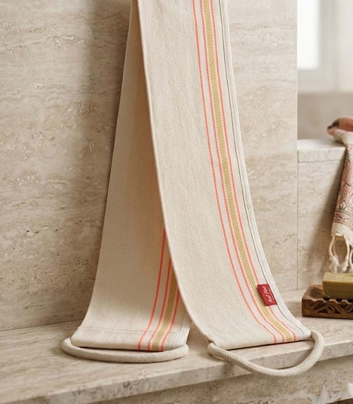 Natural Back Scrubber for Men — 100% Viscose Exfoliating Mitt