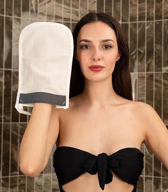 Turkish Kese — 100% Viscose Cross-Stitch Exfoliating Bath Glove