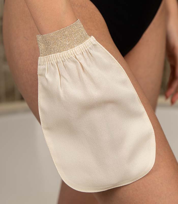 Extra Luxe Exfoliating Glove for Keratosis Pilaris — 100% Viscose Body Kese