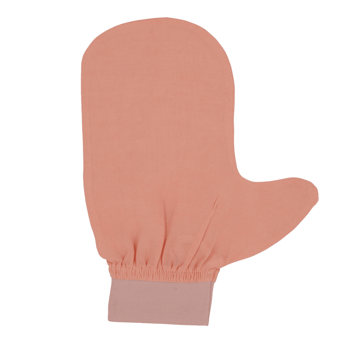 Double-Sided Exfoliating Mitt — Plant Silk, Thumb Design (Salmon Pink)